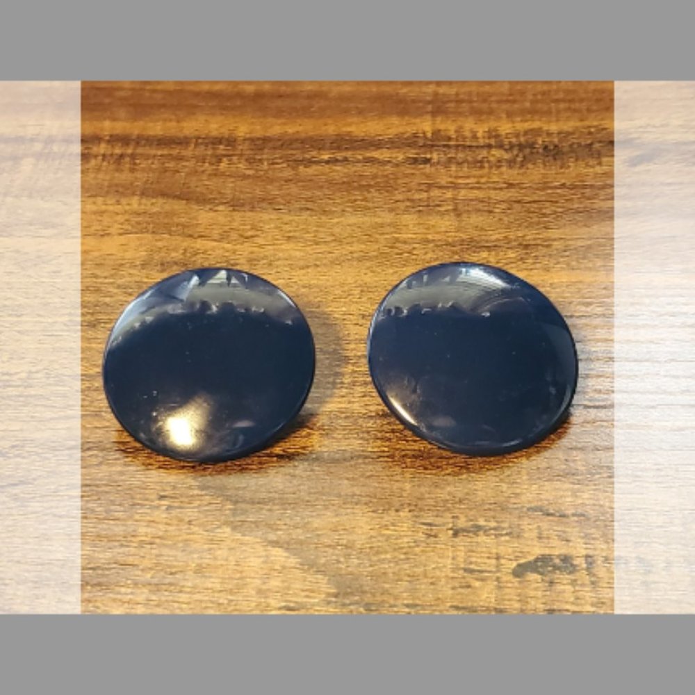 Vintage Dark Blue Round Earrings